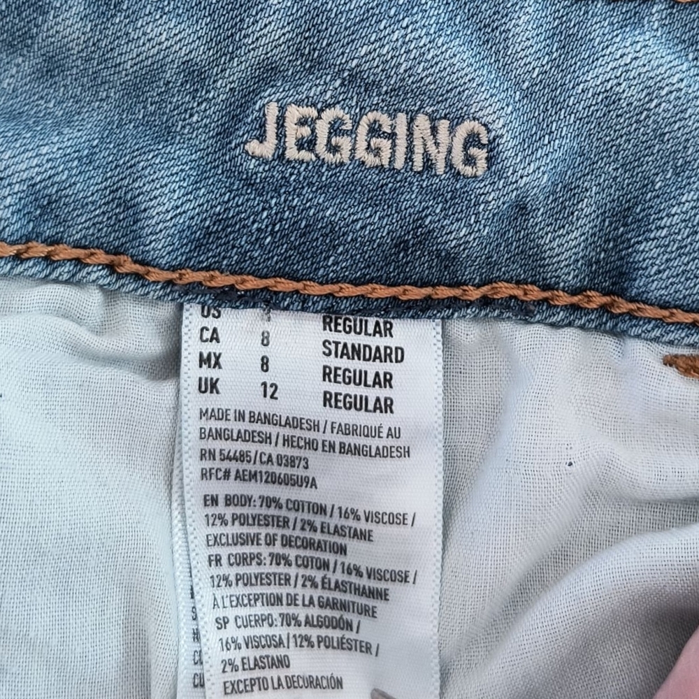 American Eagle Outfitters Light Wash Jeggings Size 8 - Picture 6 of 7